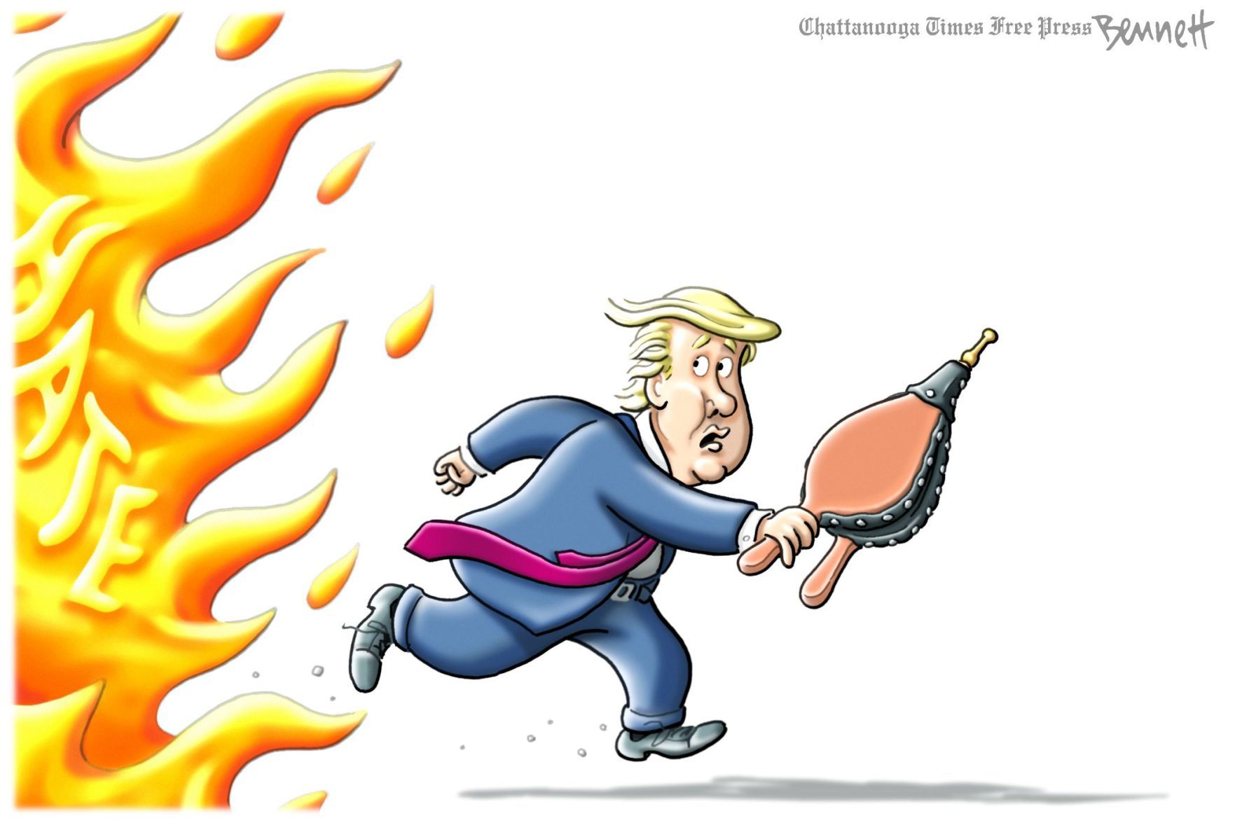 Bennett editorial cartoon